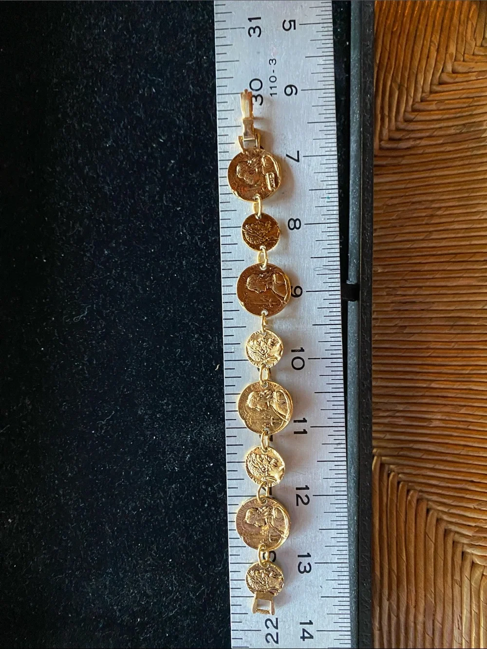 Gold Coin Link Bracelet - Women's Jewelry